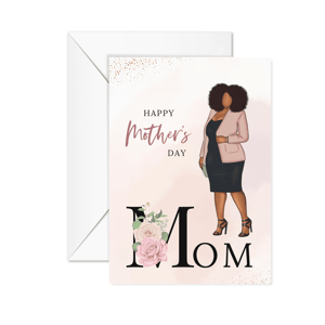 Happy Mothers Day Mom Card, black greeting cards, black mothers day cards