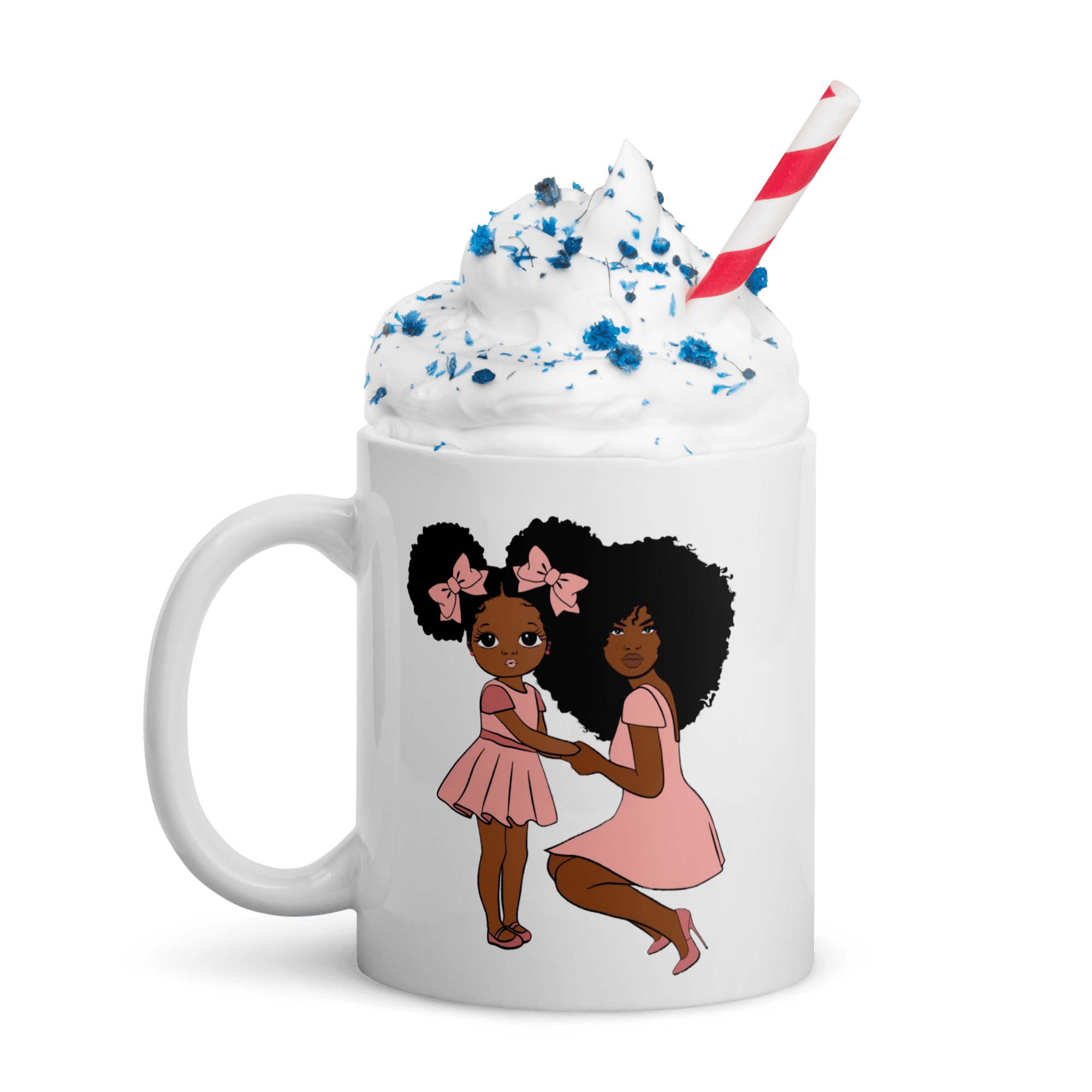 Black Afro Mum & Daughter Mug – 11oz