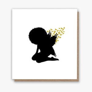 Afro Fairy Wings Card
