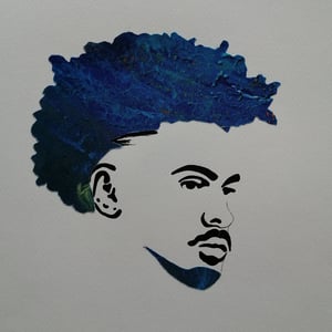 A3 Handmade Art Print - Afro Side Profile