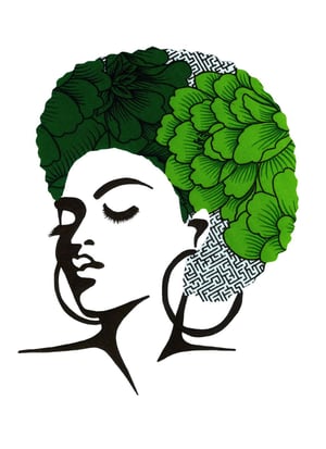 A4 Art Print - Afro Hoops
