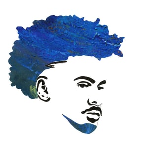 A4 Art Print - Afro Side Profile