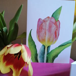 Tulip Watercolour Card