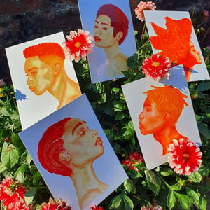 A5 Watercolour Portraits - Set of 5