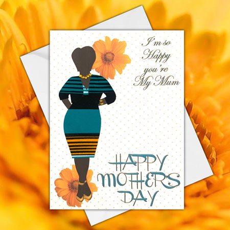 Mothers day fabric card – can be personalised