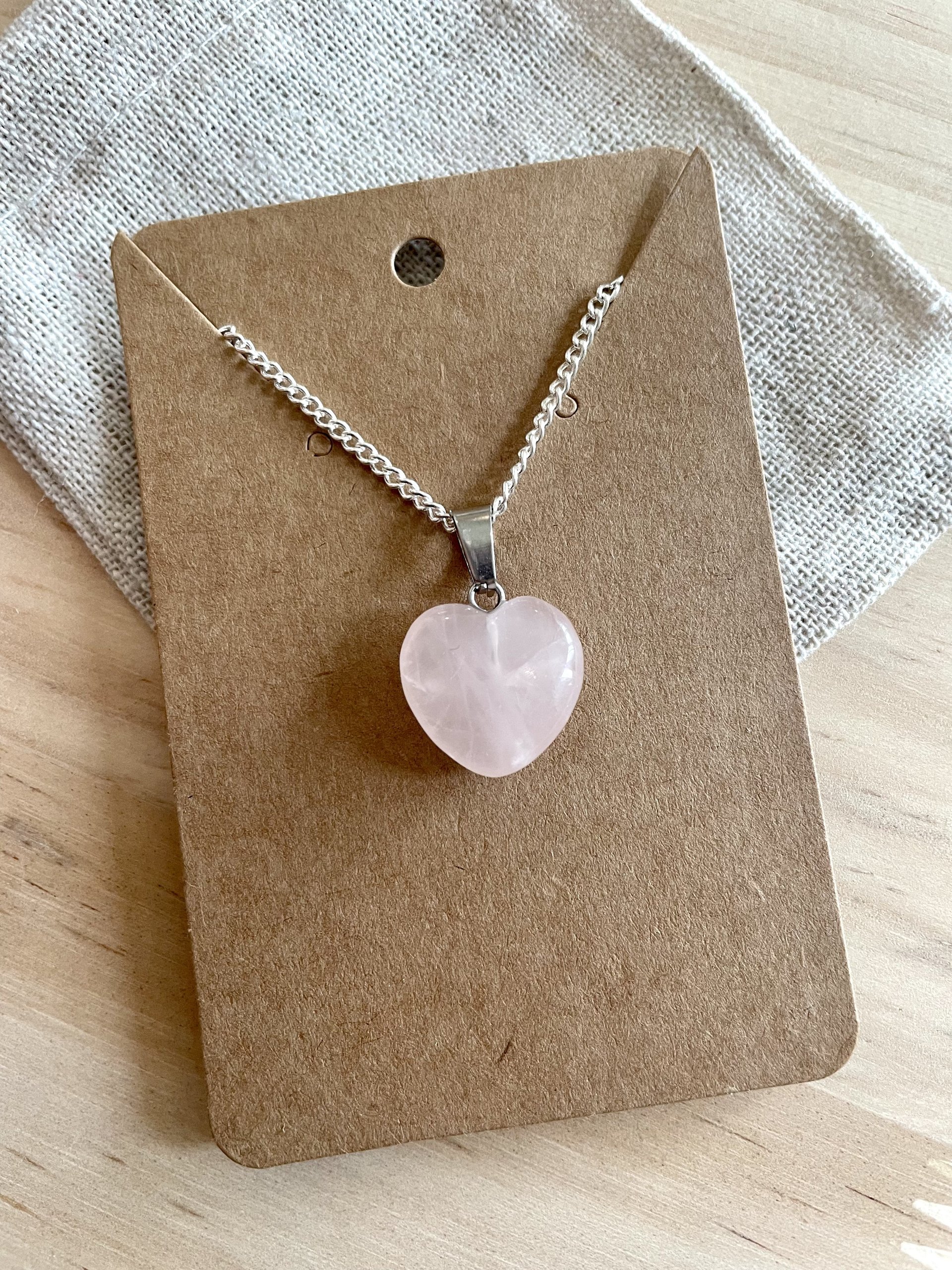 Self-Love Rose Quartz Heart Necklace