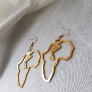 Queen Nefertiti Africa Earrings - Gold/Silver