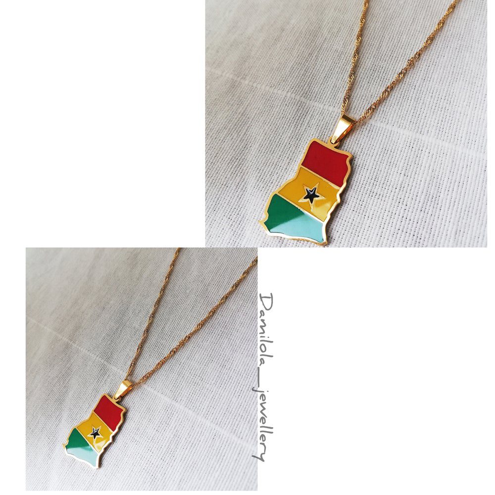 Ghana Flag Necklace – ‘Freedom and Justice’