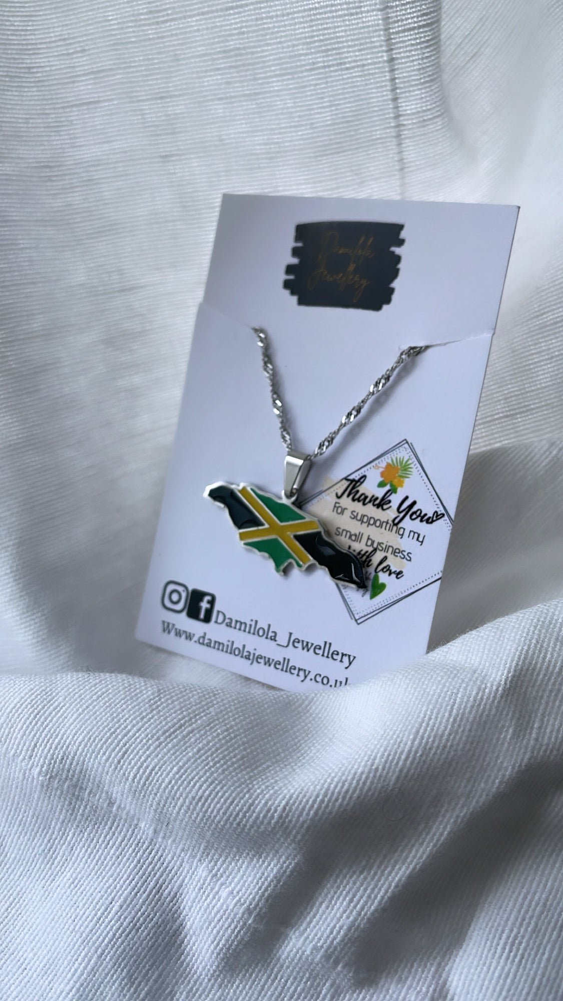 Jamaica Flag Necklace Gold/Silver – Out Of Many One People’