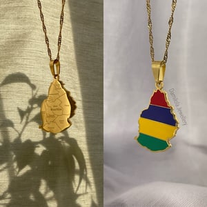 Mauritius Flag Necklace - 2 Styles