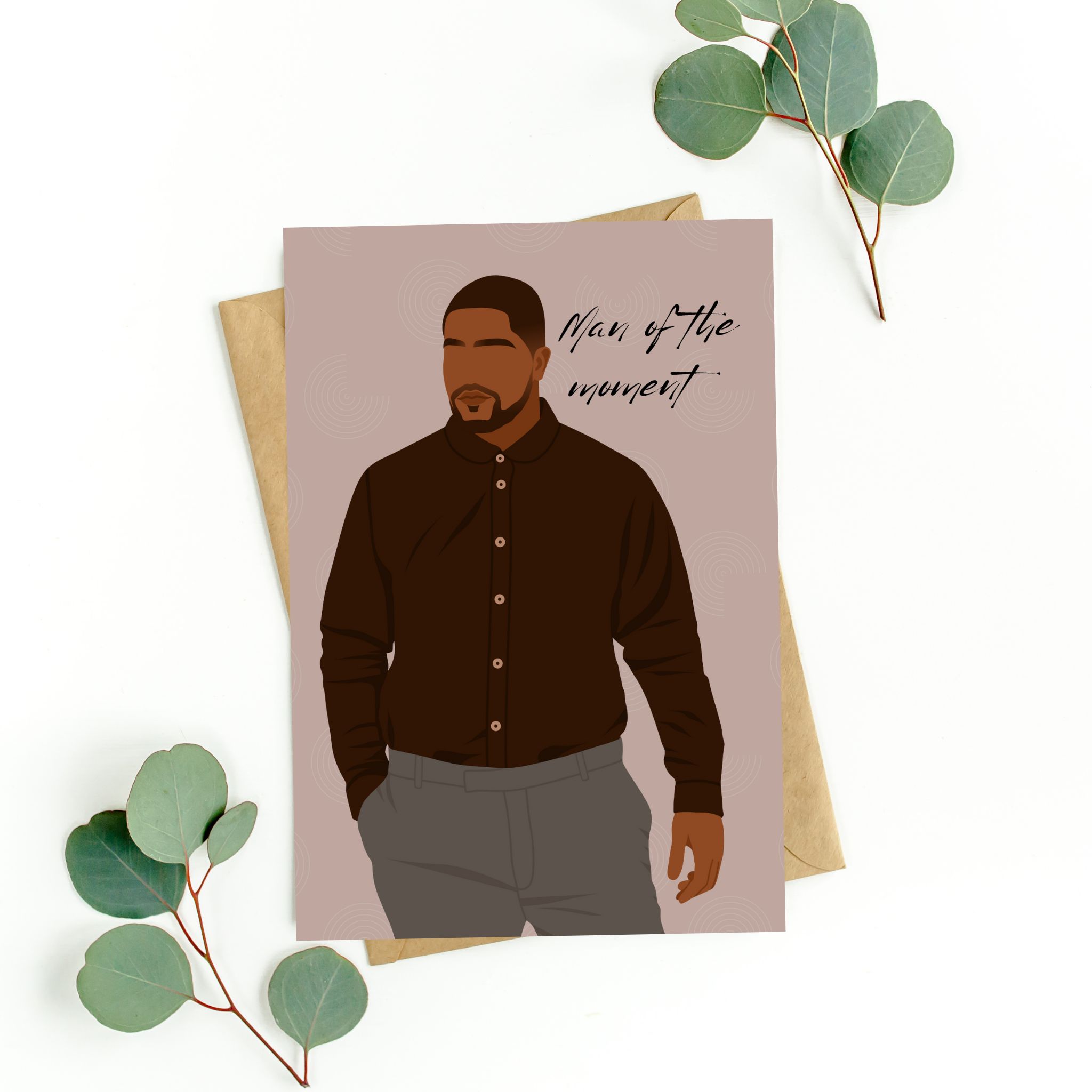 Black Man Black Greeting Card , King Of The Moment