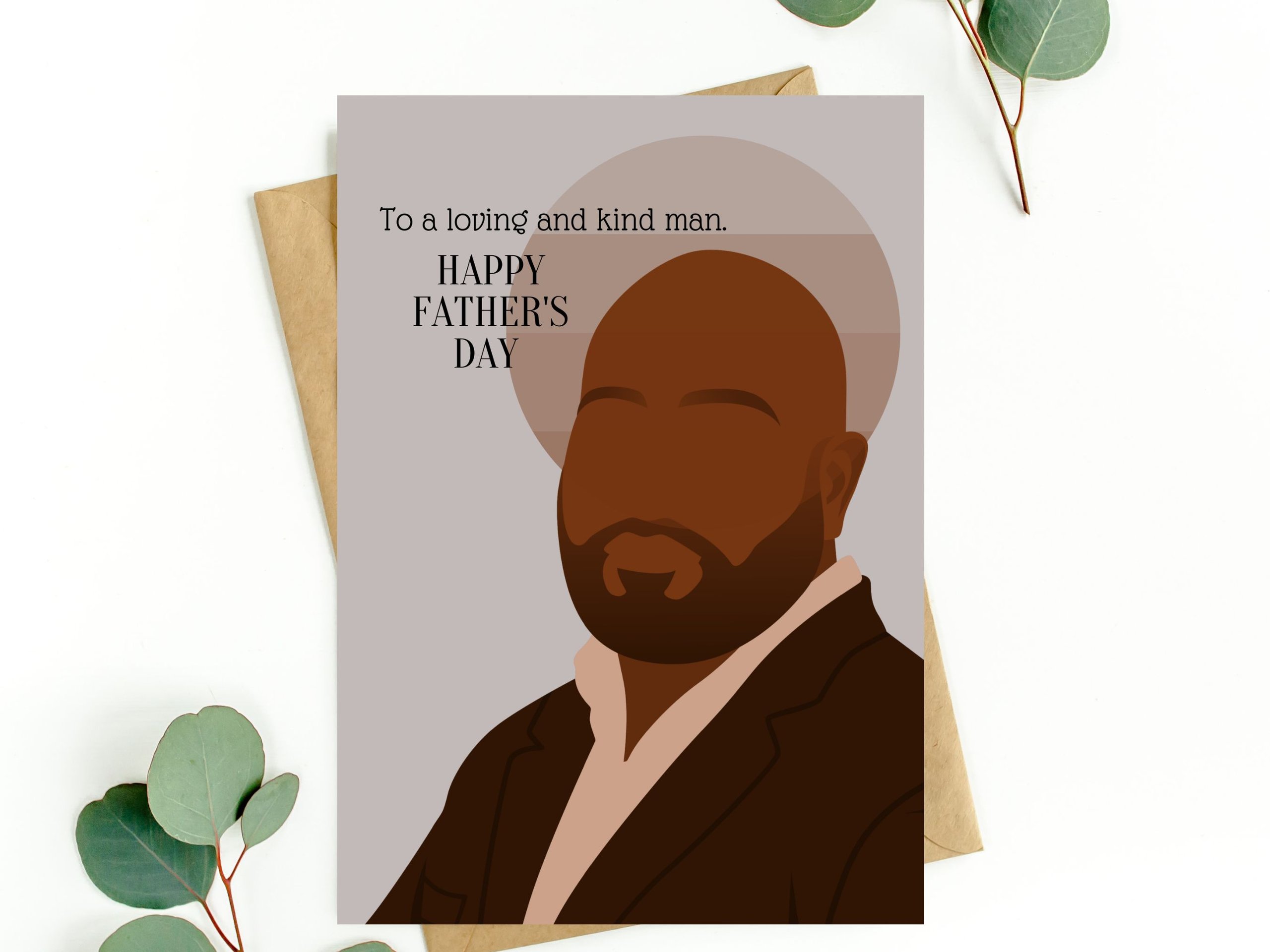 Black Father’s Day Card, Kind Loving Man