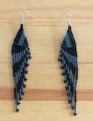 African Zulu Beaded Peacock Earrings