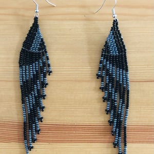 African Zulu Beaded Peacock Earrings