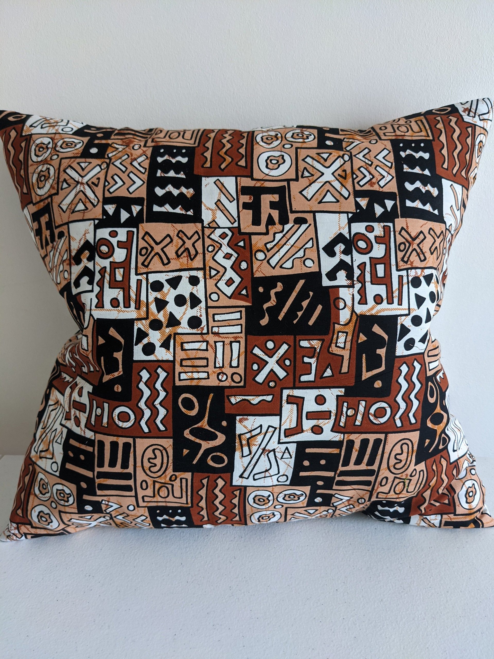 African Mudcloth Print Cushion – 50x50cm