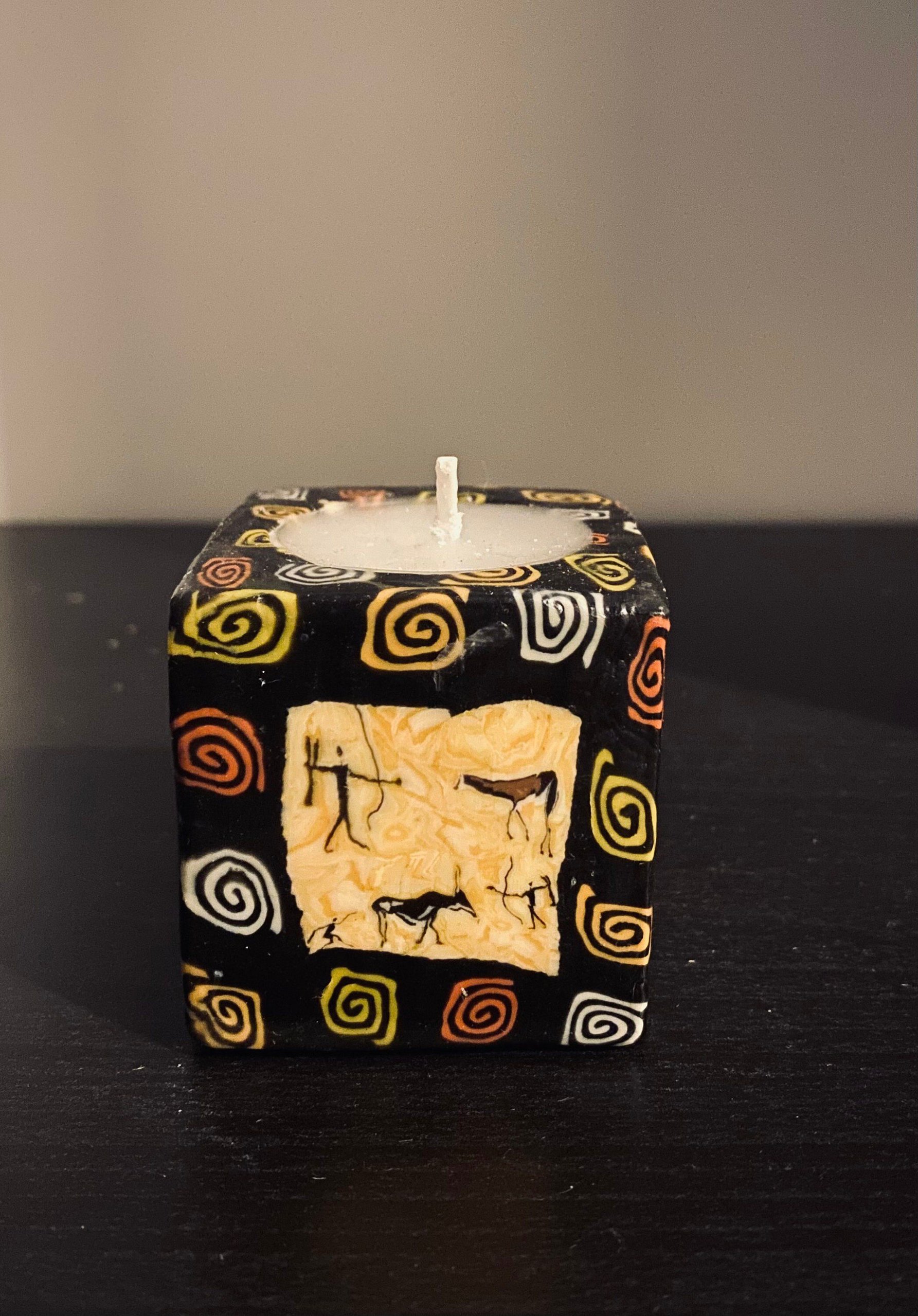 Swazi Mini Cube Bushmen Wax Candles