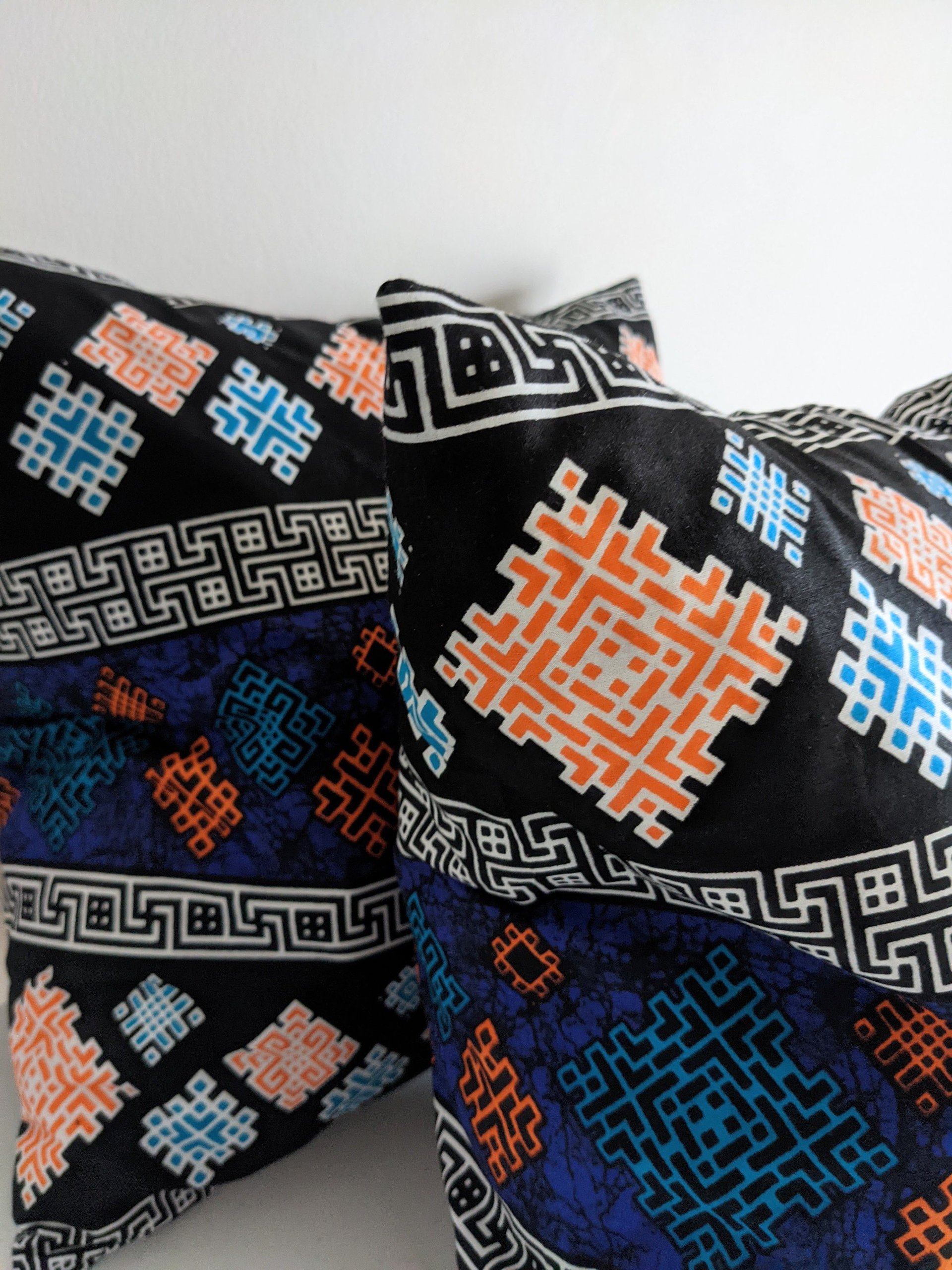 Geometric African Print Cushion Covers / Kese Cushions / Throw Pillow / Scatter Cushion / Ankara / 50x50cm / 20x20"