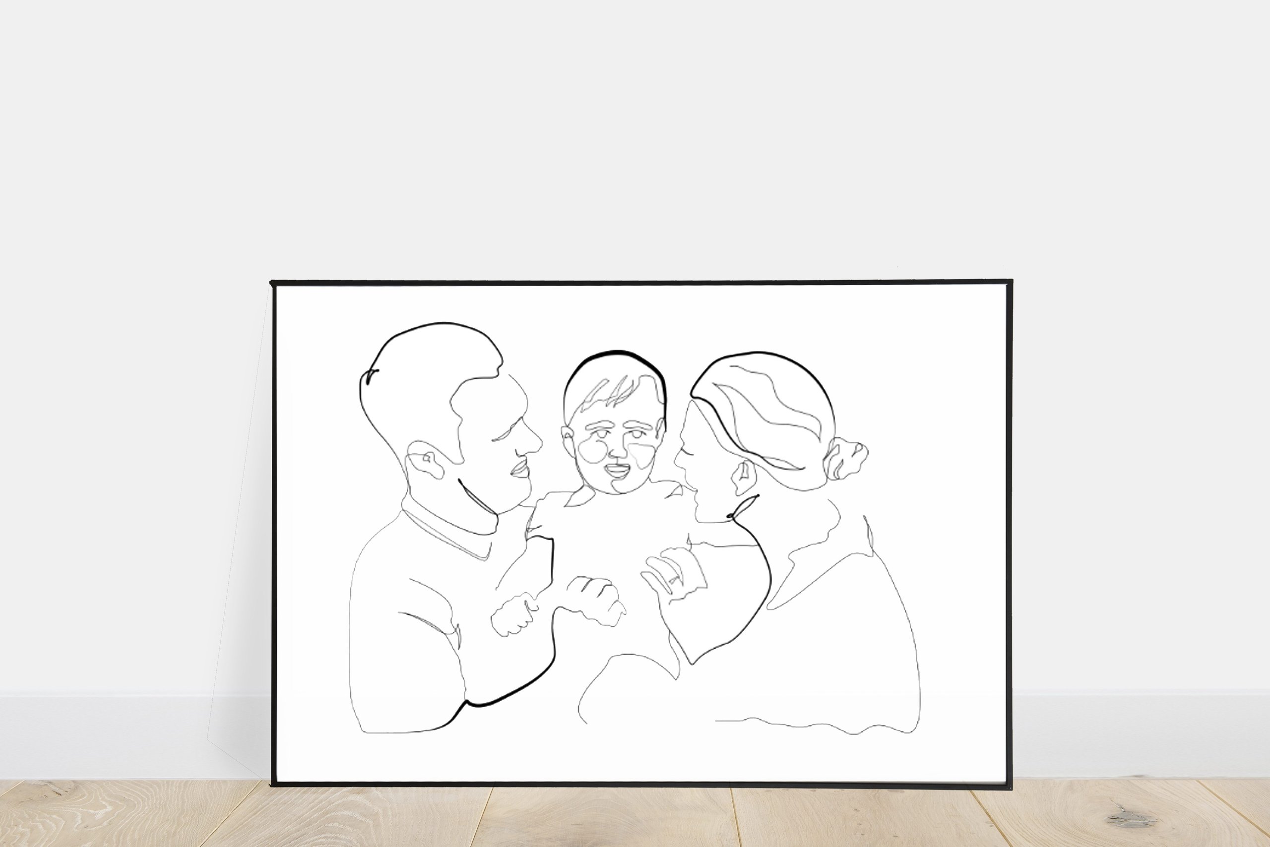 Personalised line drawing from photo