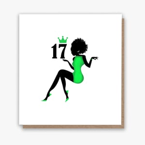 Loving Life at 17th – Green Dress Card