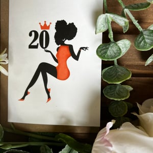 20! Embracing Adulthood - Orange Dress Card