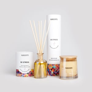 De Stress Scented Candle & Reed Diffuser Duo