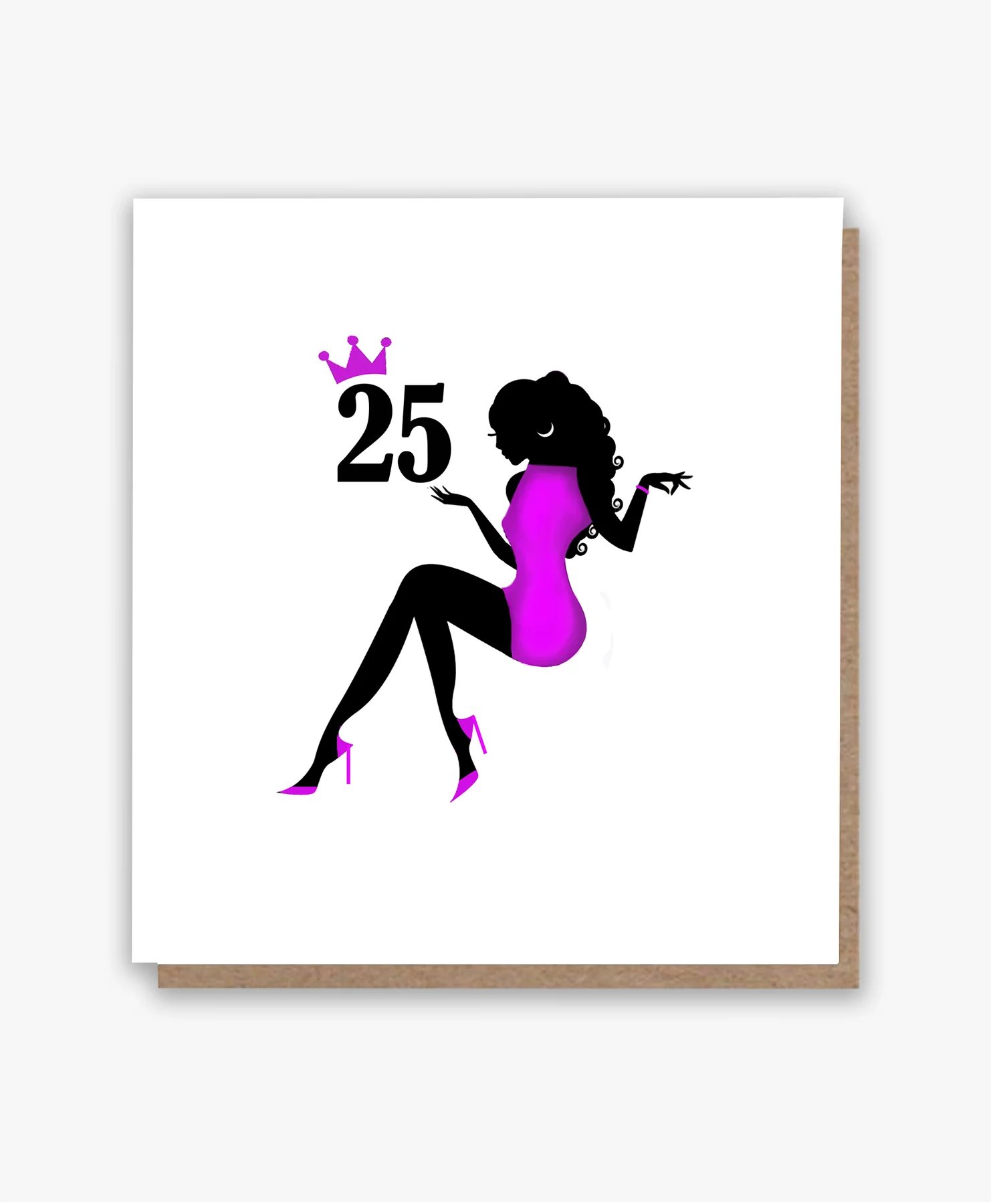 Happy 25th – Purple Dress Card