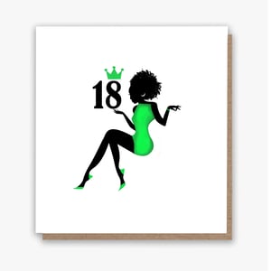 Happy 18th – Green Dress Card