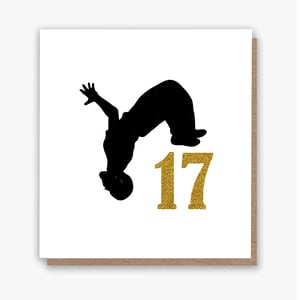 Flipping 17! Birthday Card