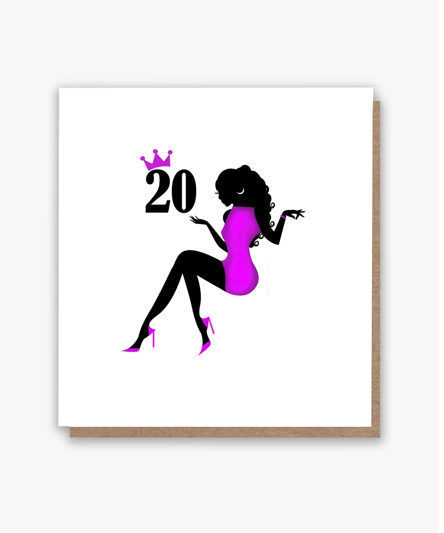 20! Embracing Adulthood – Purple Dress Card
