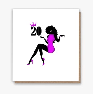 20! Embracing Adulthood – Purple Dress Card