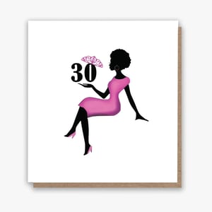 Happy 30th – Pink Dress Card