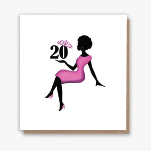 20! Embracing Adulthood – Pink Dress Card