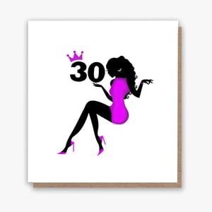 Happy 30th – Purple Dress Card