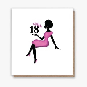 Happy 18th – Pink Dress Card