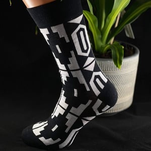 Xhosa Black African Print Socks