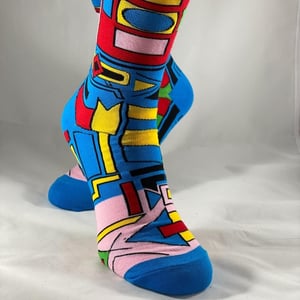 Sky Blue Ndebele - African Print socks