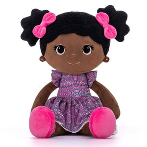 Personalized Black doll - Mabel (African print)