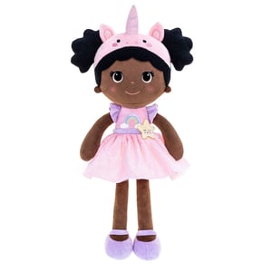 Personalised Black Doll - Mabel Doll ( Unicorn )