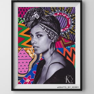 Krafts by Kerry Afrocentric Alicia Keys Art Print