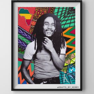 Krafts by Kerry Afrocentric Bob Marley Art Print