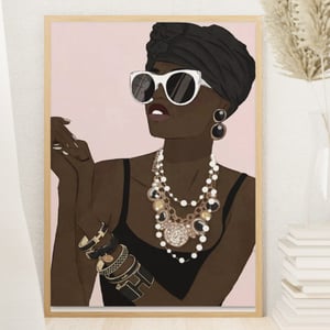 Black Girl Woman Canvas Wall Art