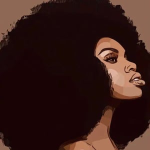 Black Girl's Frizzy Hair Art