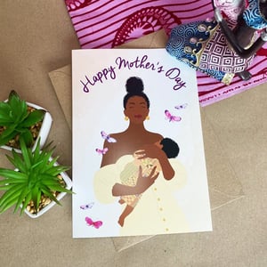 Black Mother's Day Card | Black Mother holding baby