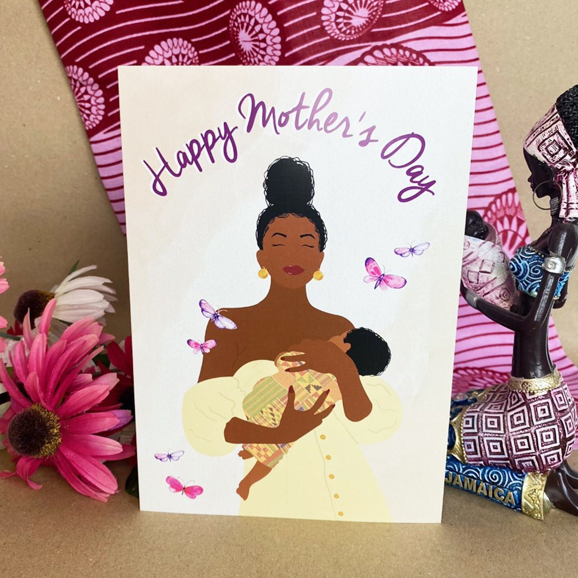 Black Mother’s Day Card | Black Mother holding baby