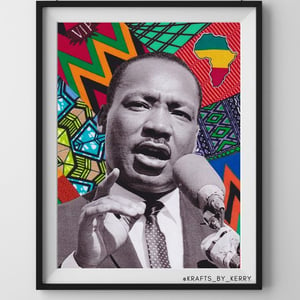 Krafts by Kerry Afrocentric Martin Luther King Jr Art Print