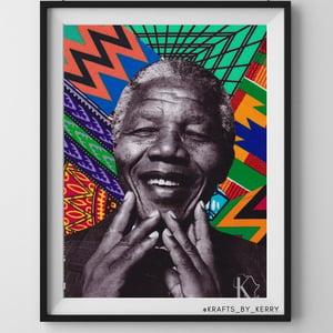 Krafts by Kerry Afrocentric Nelson Mandela Art Print