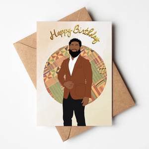 Black Man 'Tyrell' Birthday Card