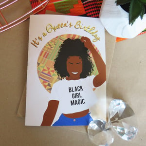 Black Girl Magic Afro Birthday Card