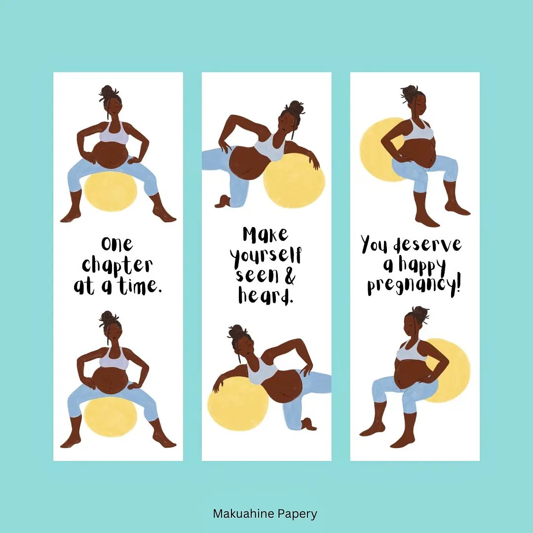Mum-To-Be Yoga Bookmarks – Pack of 3