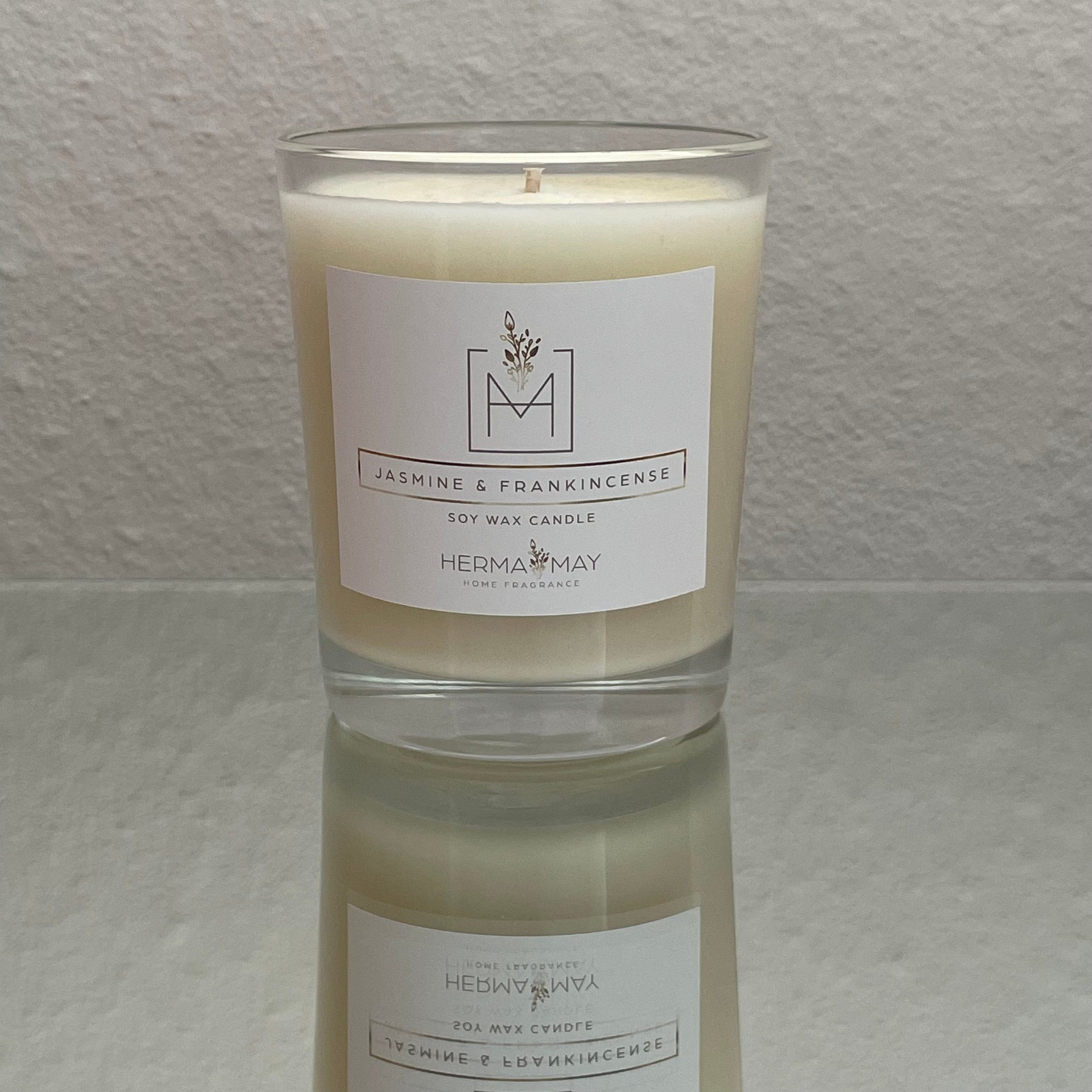 Jasmine & Frankincense Soy Wax Candle